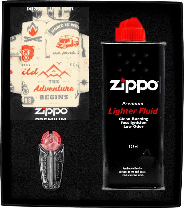 Zestaw ZIPPO Zapalniczka OUTDOOR ADVENTURE DESIGN Prezentowy No1