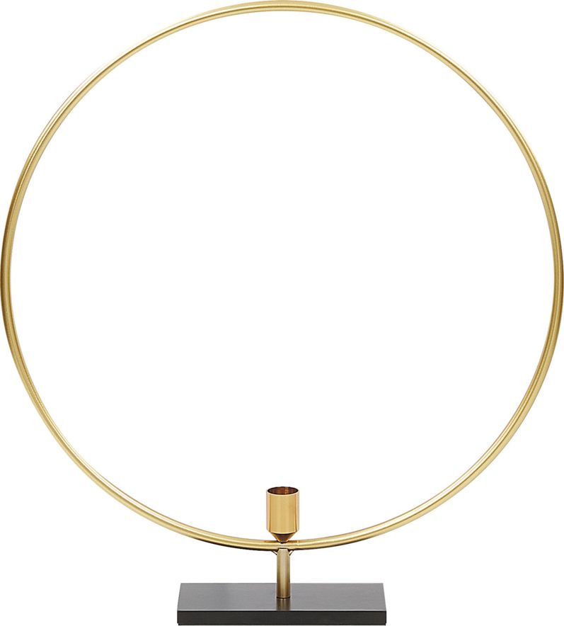 Beliani Świecznik metalowy 45 cm złoty SERAM