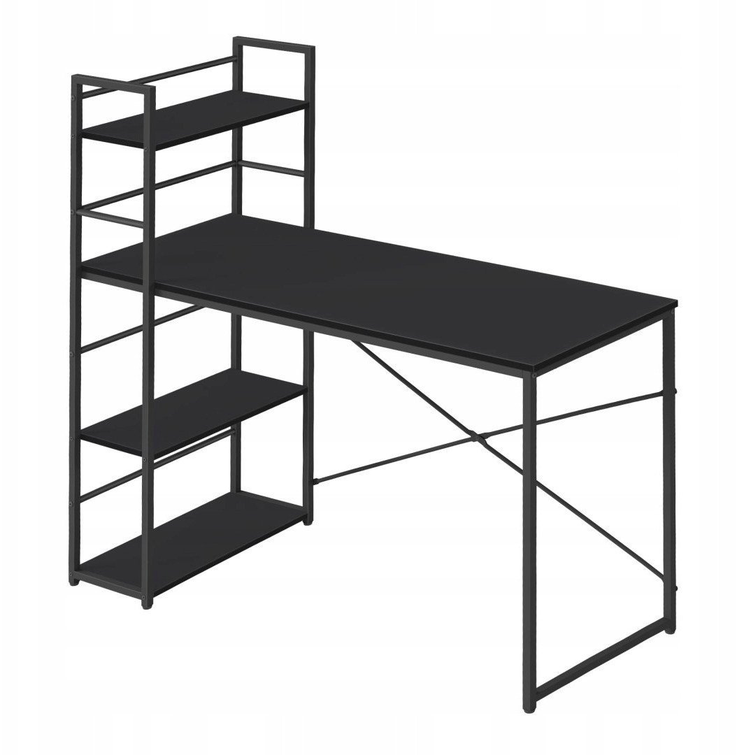 Biurko Komputerowe MAX 4.0 - czarne / nogi czarne