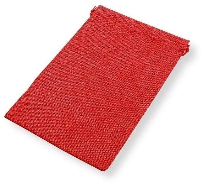 Woreczek jutowy czerwony 30x20cm