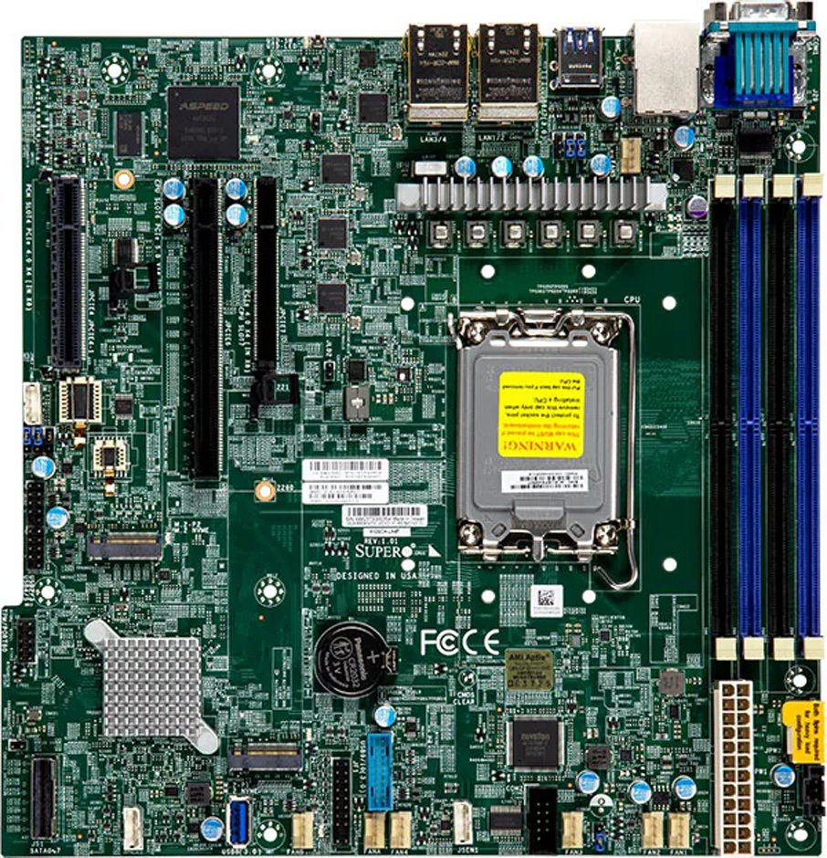 Płyta główna SuperMicro Supermicro Mainboard X13SCH-LN4F micro-ATX Sockel 1700 DDR5-only Bulk