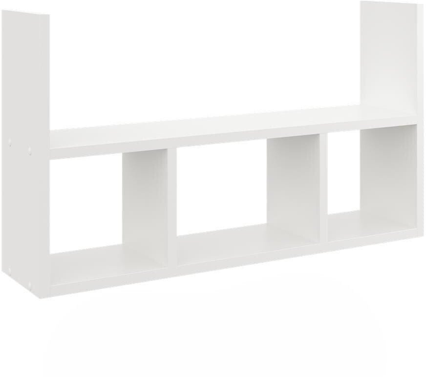 Półka ścienna, regał wiszący, 79x18x45 cm, biały, mat