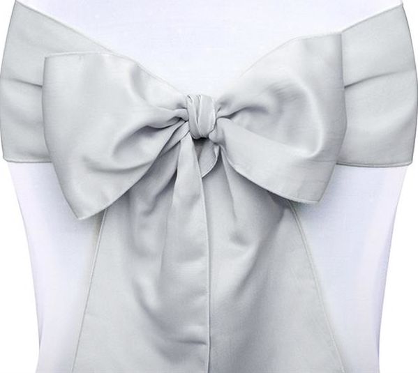 Party Deco Szarfy na krzesło, srebrne, 0,15 x 2,75m, 10 szt. uniwersalny