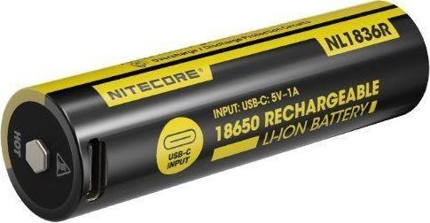 Nitecore BATTERY RECH. LI-ION 3.6V/NL1836R(3600MAH)
