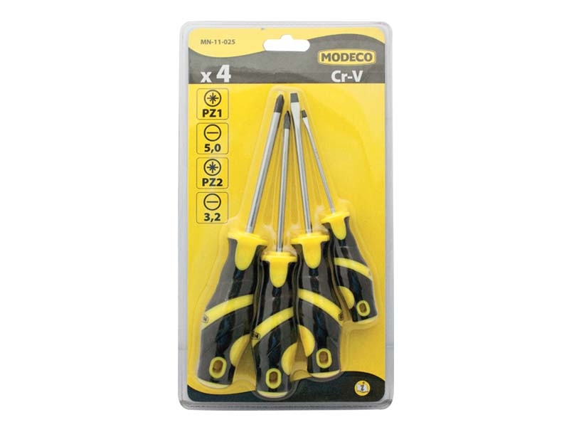 Modeco Wkrętaki monterskie 4szt. MN-11-025