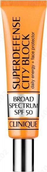 Clinique Superdefense City Block Broad Spectrum SPF50 Daily Energy + Face Protector ochronny krem do twarzy z wysokim filtrem przeciwsłonecznym 40ml