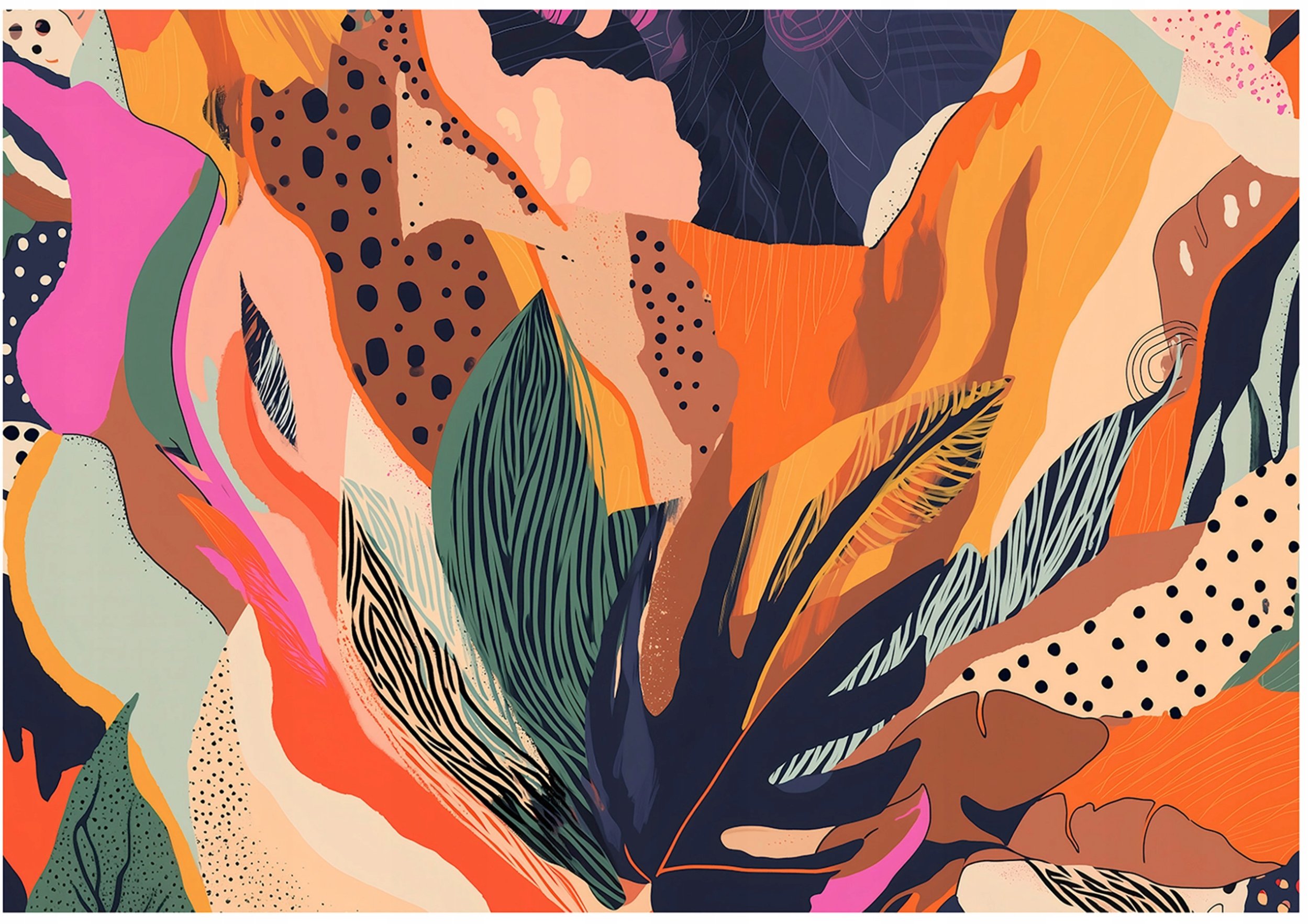 Fototapeta Winylowa Abstrakcja Liście Do Sypialni Salonu 368x254