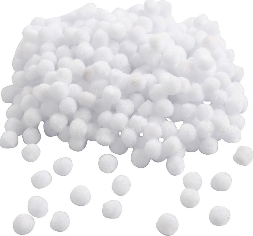 Creativ Company Pompony białe D: 10 mm 450 szt.