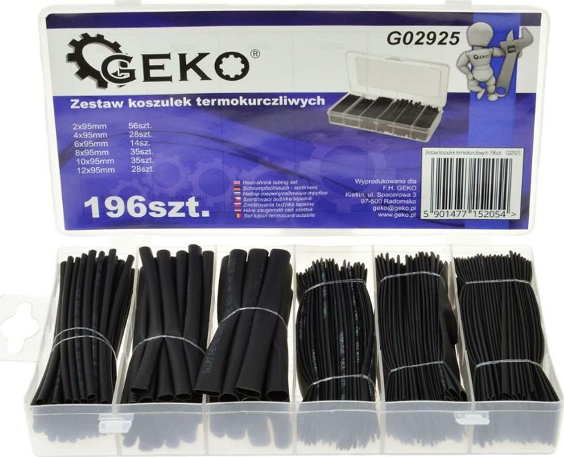 Geko ZESTAW KOSZULEK TERMOKURCZLIWYCH 196SZT.(20) G02925 GEKO