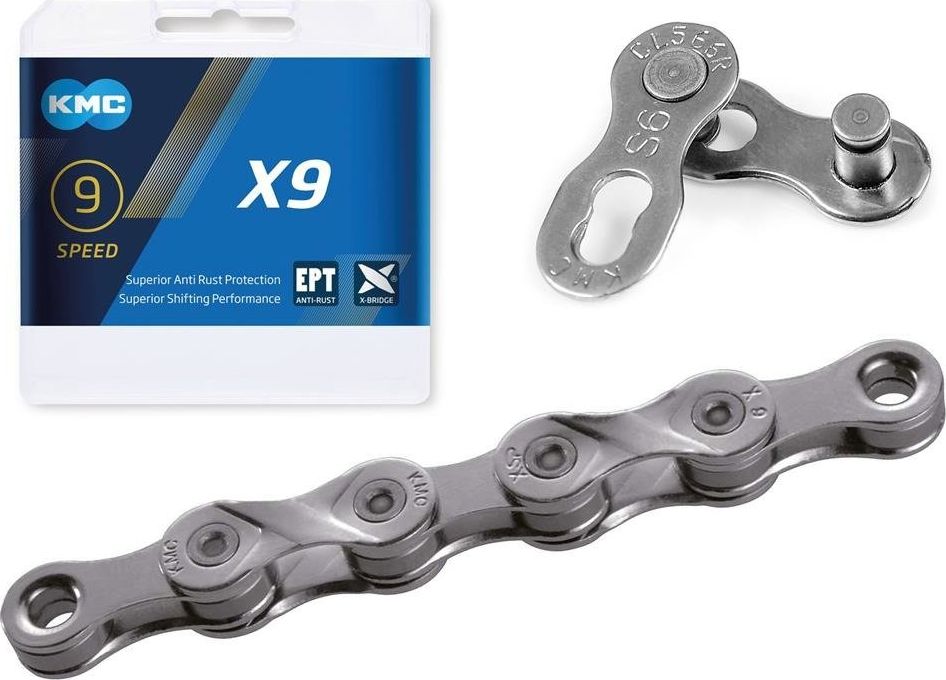 KMC Łańcuch KMC X9 EPT, 114 ogniw, 6,6mm, 9-rzędowy uniwersalny