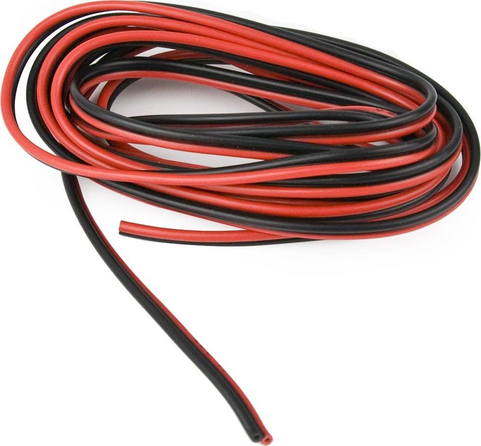 Inne Przewód dynama 2-żyłowy 2x0,75 mm2, 2,5 m, czarno-czerwony