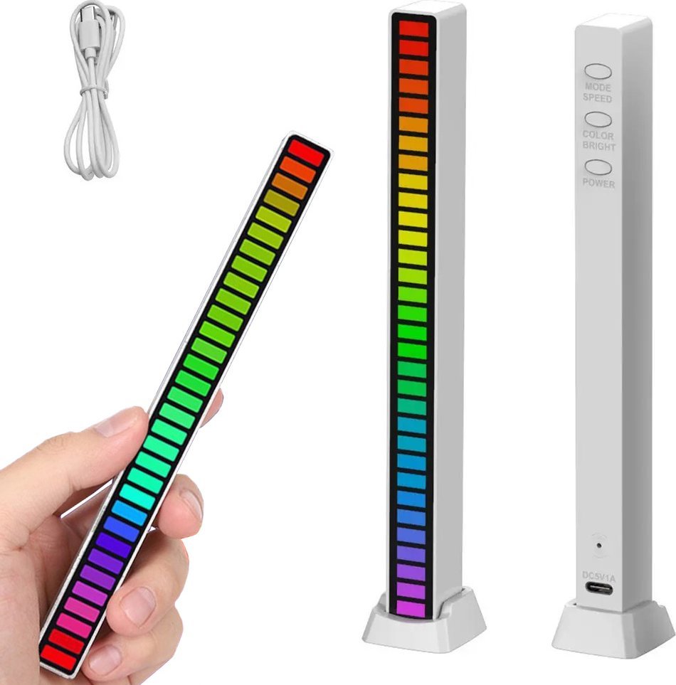 Verk Ledy usb reakcja na dźwięk multikolor neon listwa rgb led mruga akumulator Ledy usb reakcja na dźwięk multikolor neon listwa rgb led mruga akumul