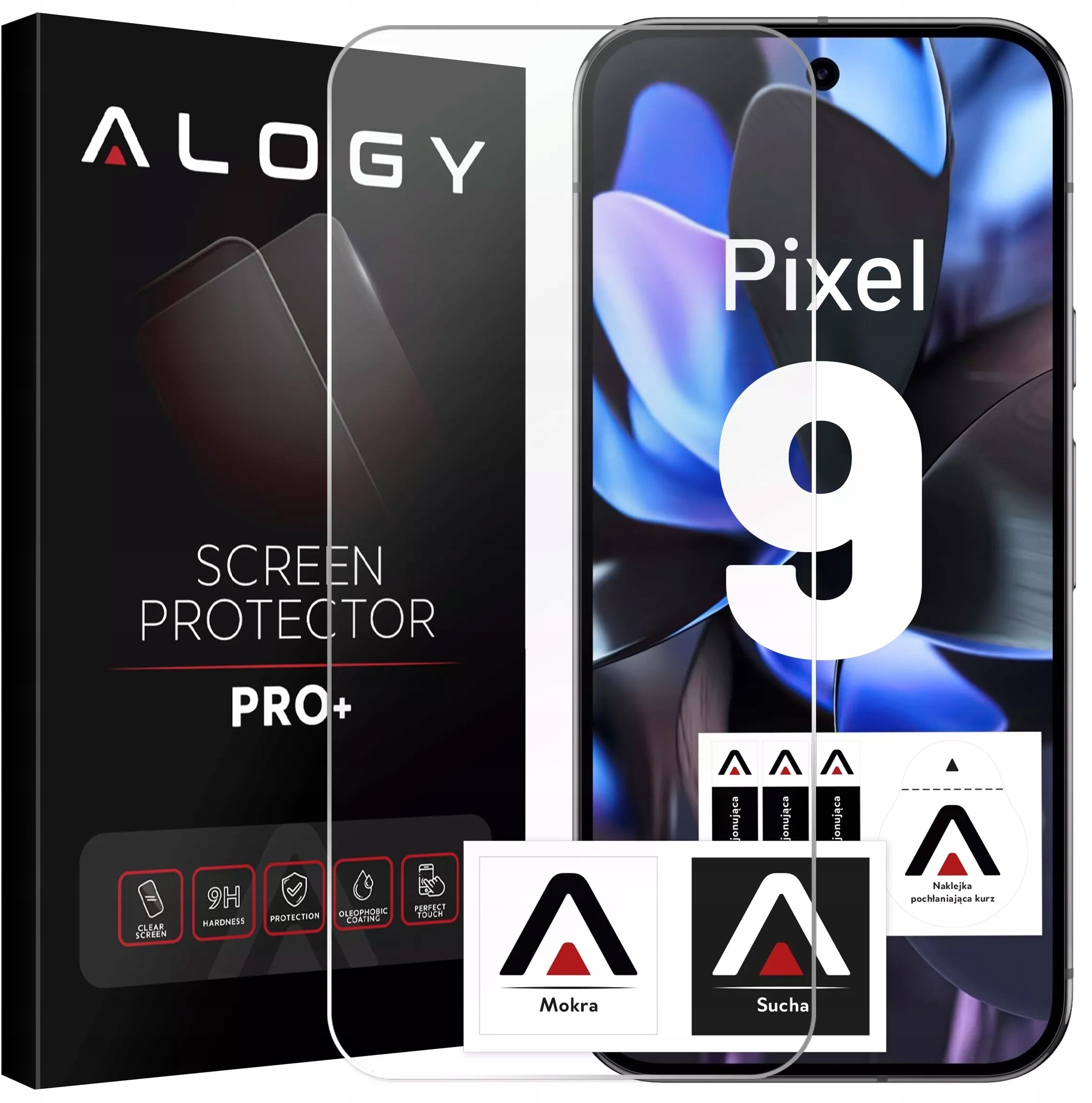 Szkło hartowane do Pixel 9 ochronne szkiełko na ekran 9H Alogy Heavy Pro+