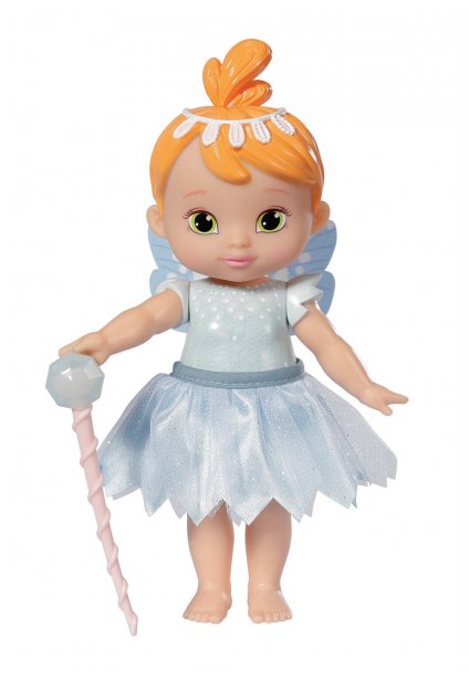 Zapf BABY born Storybook Fairy Ice 18cm, doll (with magic wand, stage, backdrop and little picture book)