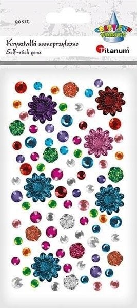 Kryształki samoprzylepne 90szt mix