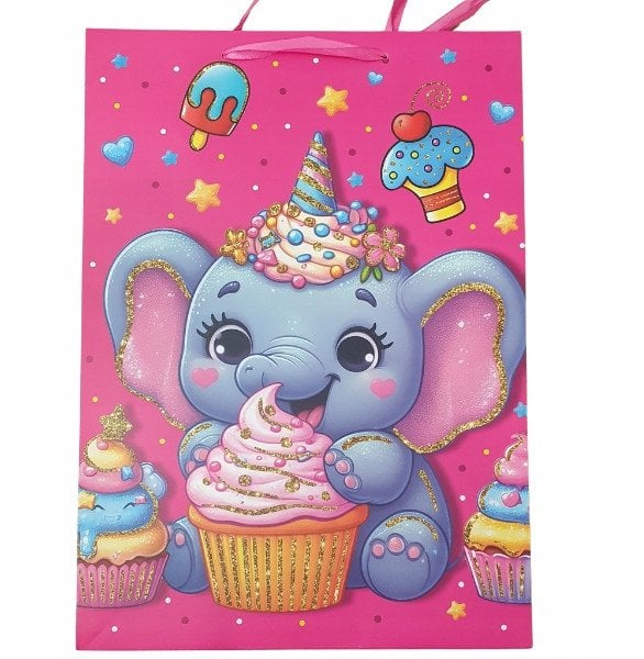 Torebka ozdobna prezentowa 30x42x12 cm 9078A mix cena za 1 szt