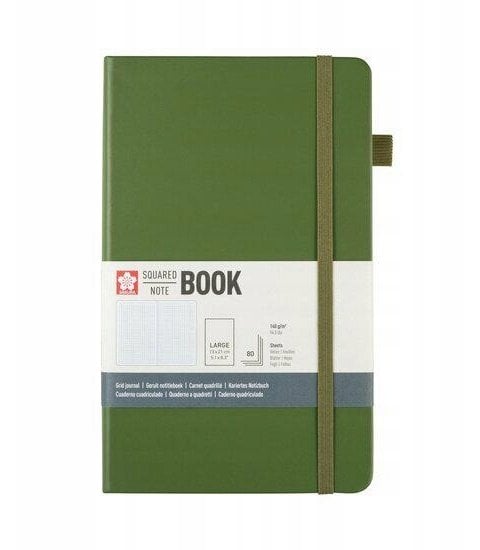 Sakura Squared Hard Cover Notebook 13x21 cm Pine Needle