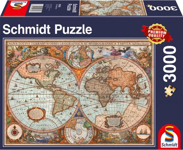 Schmidt Spiele Puzzle Antique World Map 3000