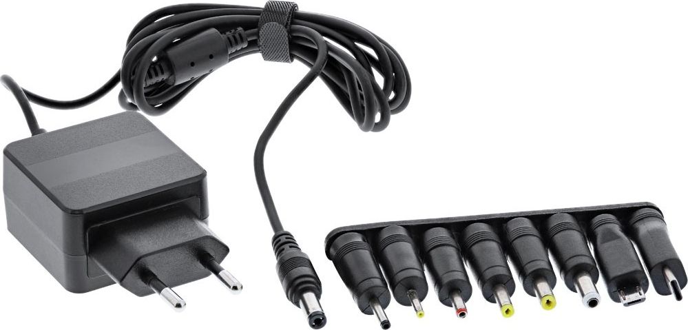 InLine Uniwersalny zasilacz do laptopa - InLine 5V / 15W z 8 wymiennymi wtyczkami - Micro-USB - USB-C