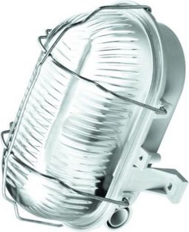 Lena Lighting Oprawa kanałowa Oval 1 x 60W E27 IP44 biała (321177)