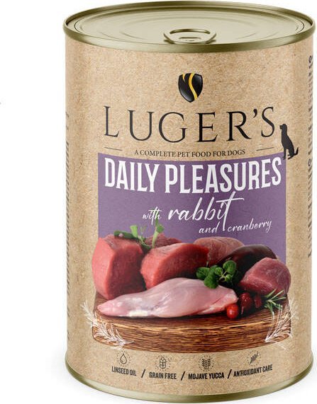 Karma mokra dla psa Luger's Daily Pleasures z królikiem i żurawiną 400 g