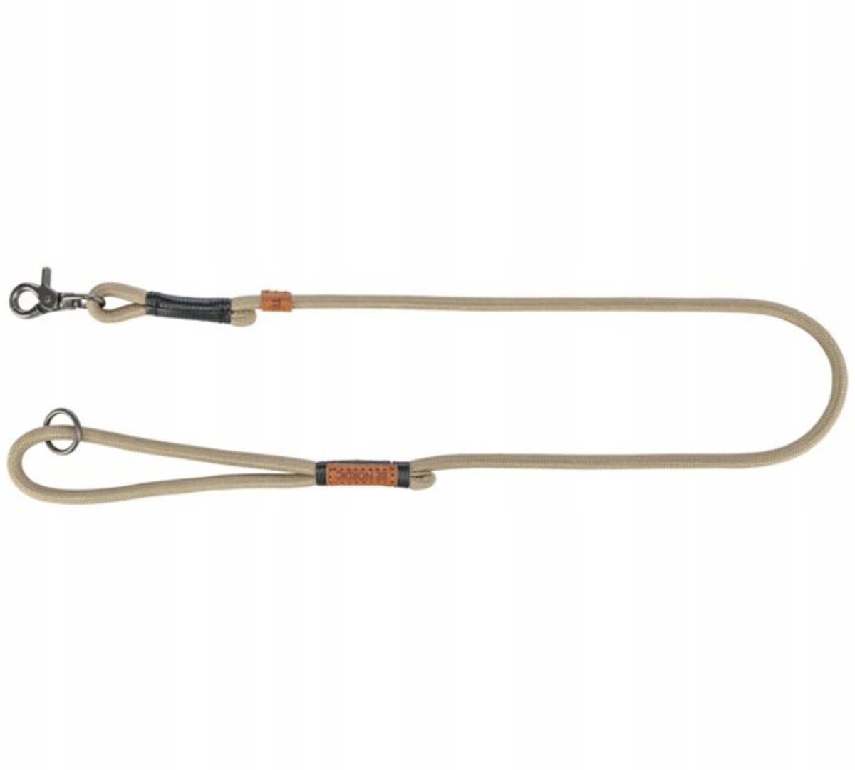 BE NORDIC, smycz, dla psa, piaskowa/czarna, linka, L–XL: 1.00 m/o 13 mm