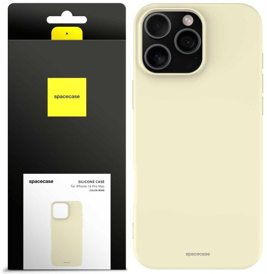 SpaceCase Etui Silicone Case iPhone 16 Pro Max bone standard
