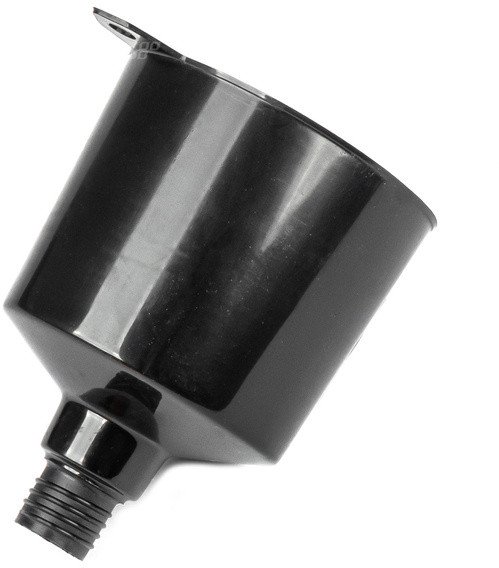 Lejek plastikowy czarny uniwersalny do paliwa cieczy wody owalny 12 cm AMIO-04043