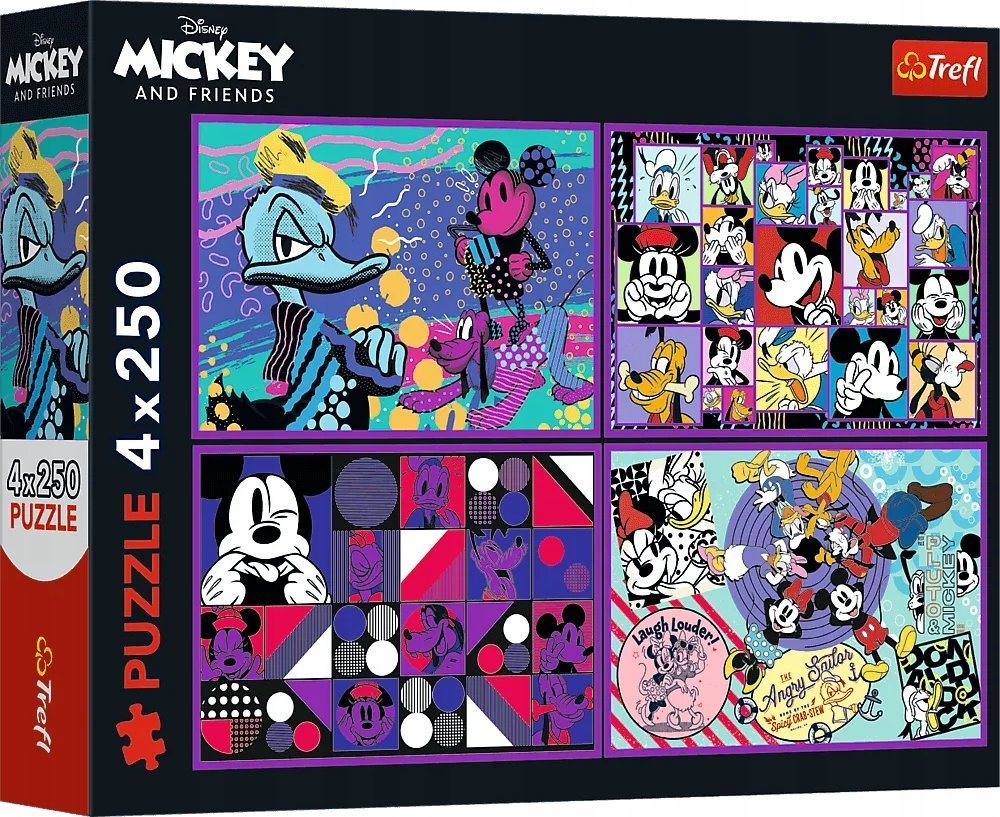 Trefl Puzzle 4x250 elementów Myszka Miki