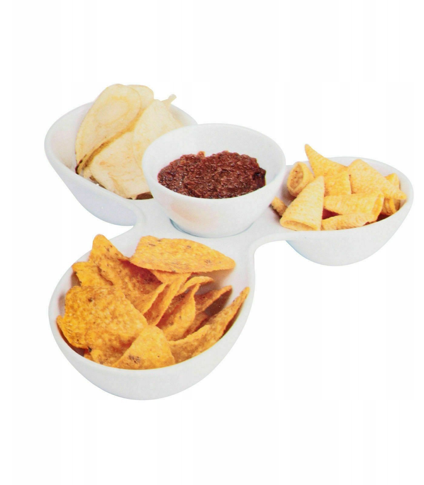 Miseczki na przekąski ceramiczne białe 26x22x6,5 cm