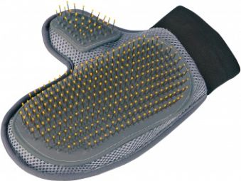 Trixie RĘKAWICA DO WYCZESYWANIA SIERŚCI Z RZEPAMI (DRUCIANE WŁOSIE), 18×24 cm