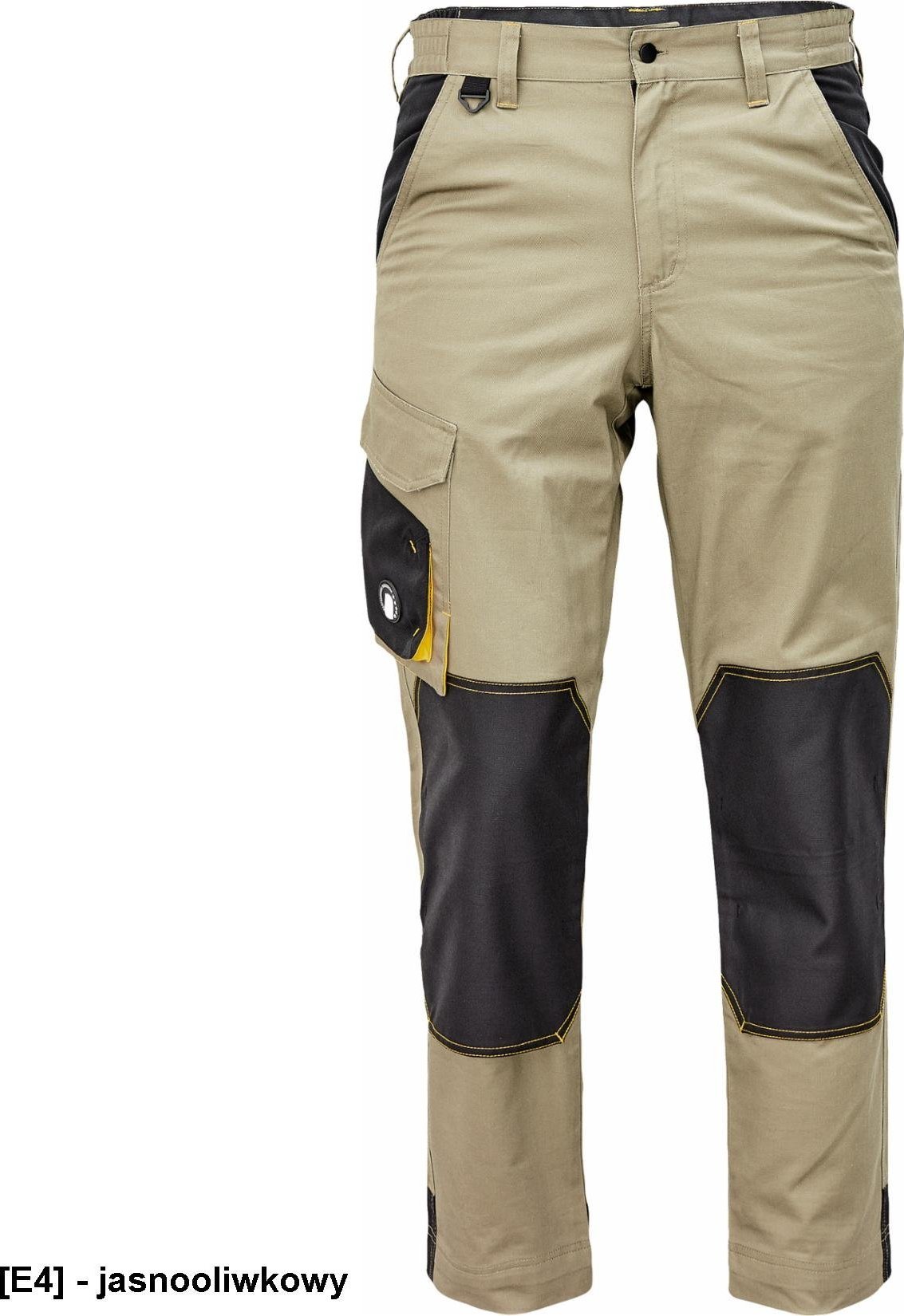 CERVA CREMORNE spodnie - męskie spodnie robocze do pasa, wytrzymała tkanina bawełnianiana, 60% bawełna, 40% poliester - jasnooliwkowy 48