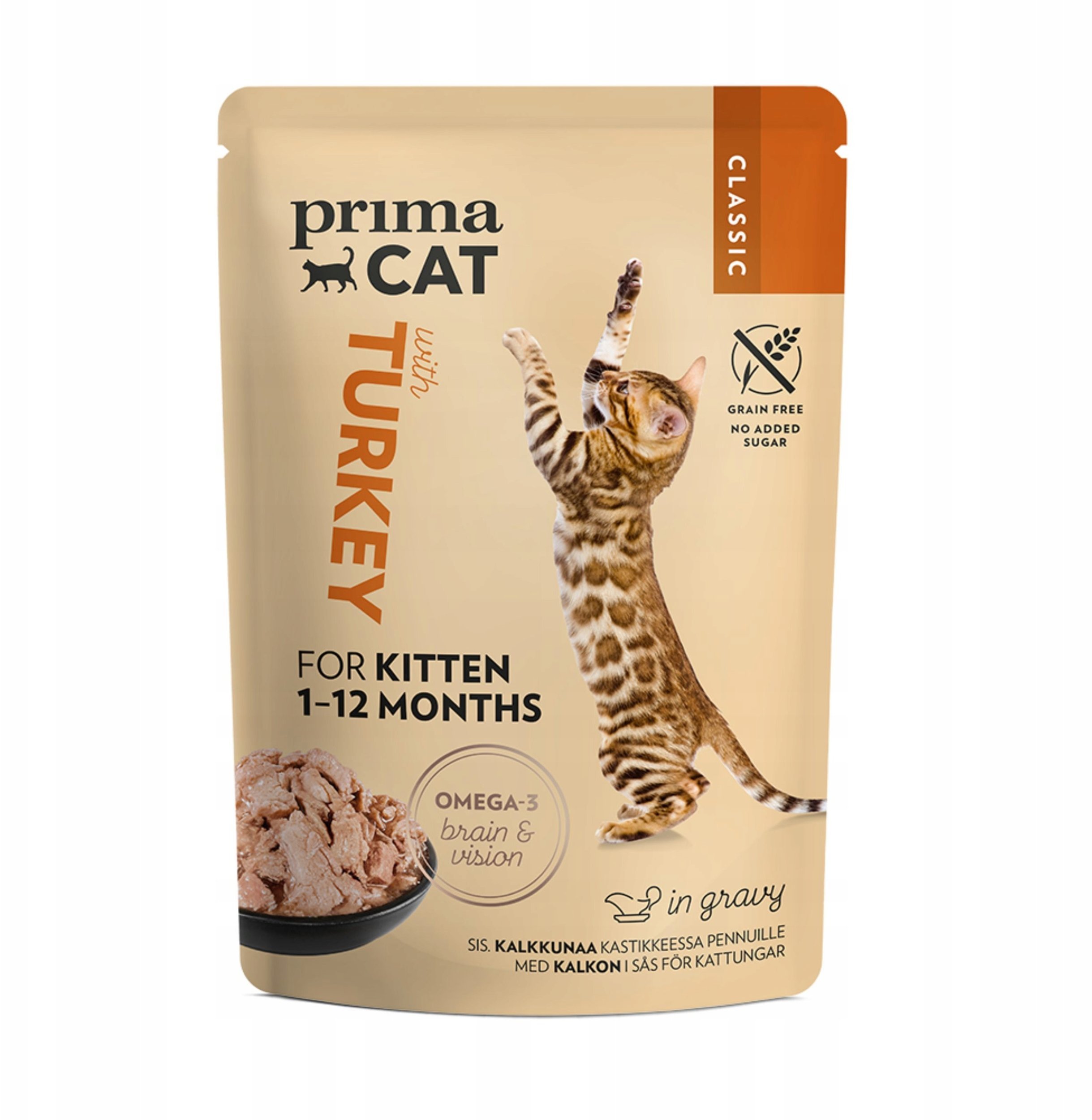 WET CAT FOOD TURKEY GRAVY KITTEN 85G