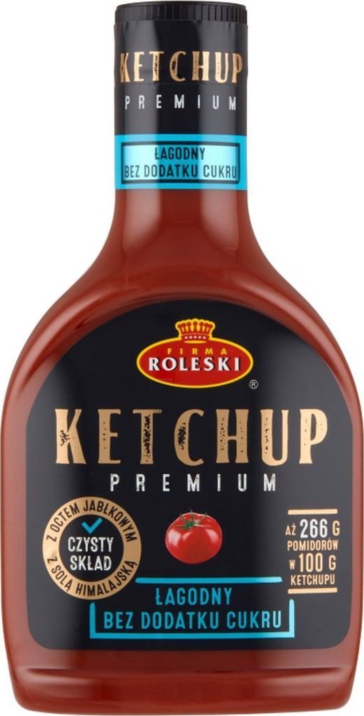 Roleski Firma Roleski Ketchup Premium łagodny bez dodatku cukru 425 g