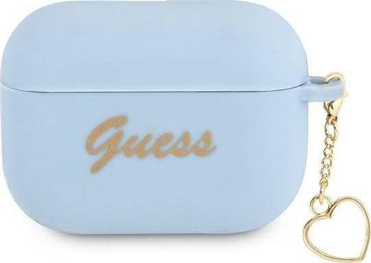 Guess Etui ochronne Silicone Charm Collection do AirPods Pro GUAPLSCHSB niebieskie