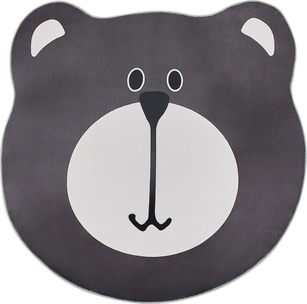 Beliani Dywan dziecięcy miś ⌀ 120 cm brązowy COLARGOL