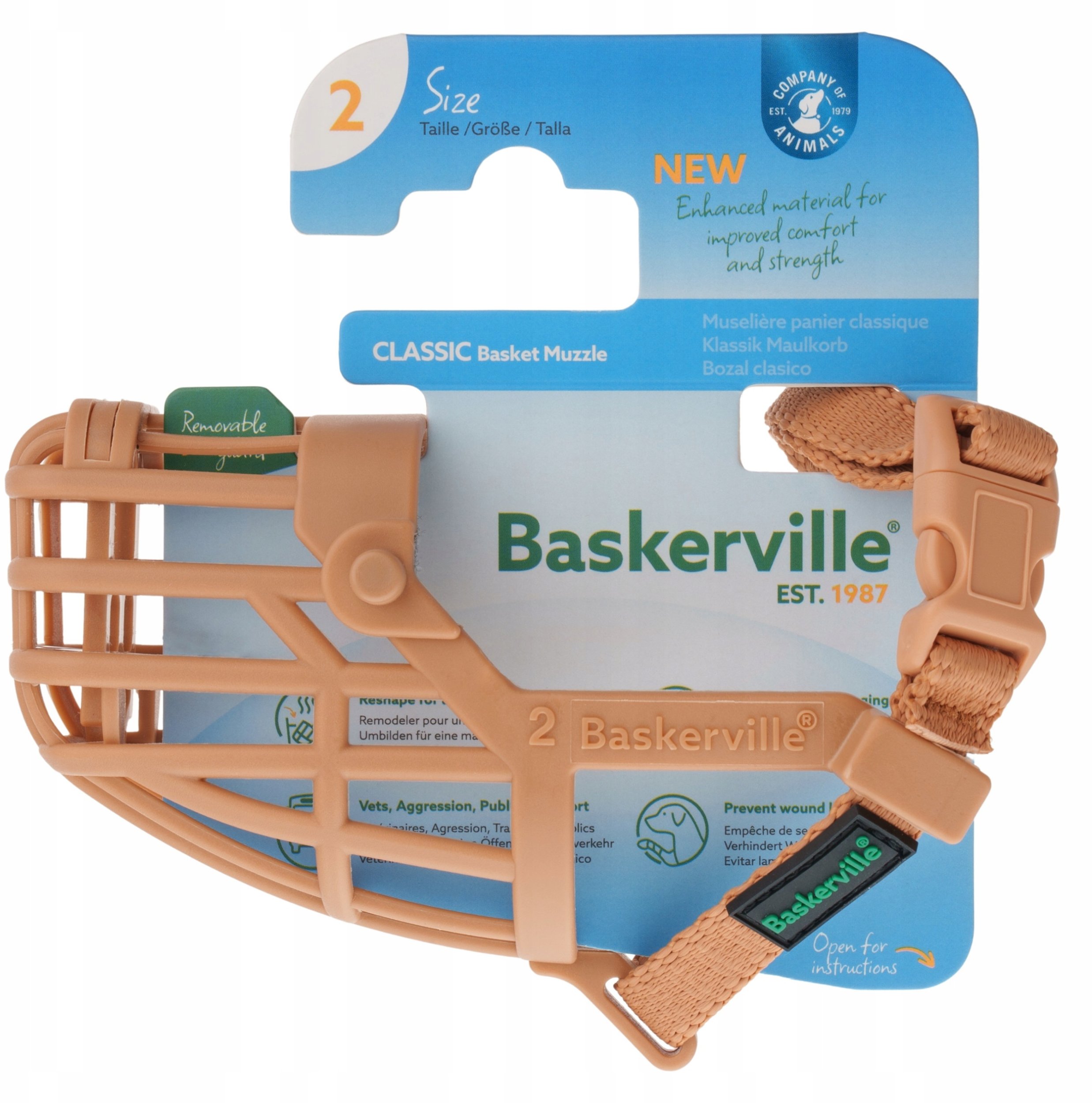 BASKERVILLE KAGANIEC CLASSIC 2 BEŻOWY dł. 4cm obwód 18cm