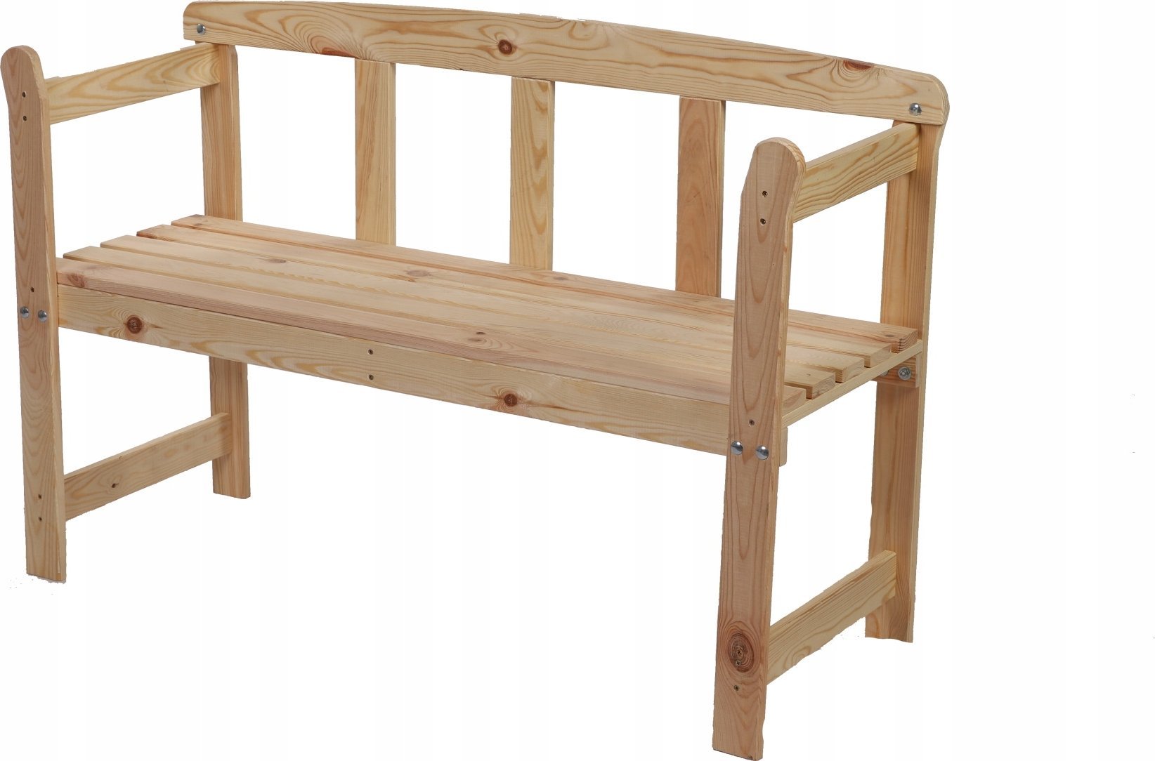 Wamar-Sosenka Drewniana ławka ogrodowa z oparciem LG01 Naturalna Drewno sosnowe