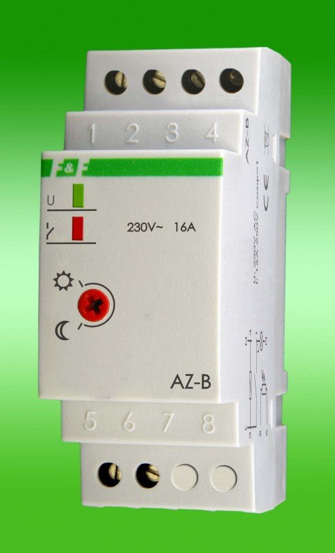 F&F Automat zmierzchowy 16A 230V 2-1000lx DIN AZ-B