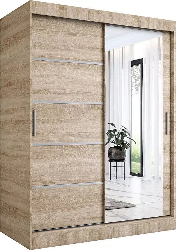 Elior Szafa przesuwna dąb sonoma 150 cm - Lorenza 4X