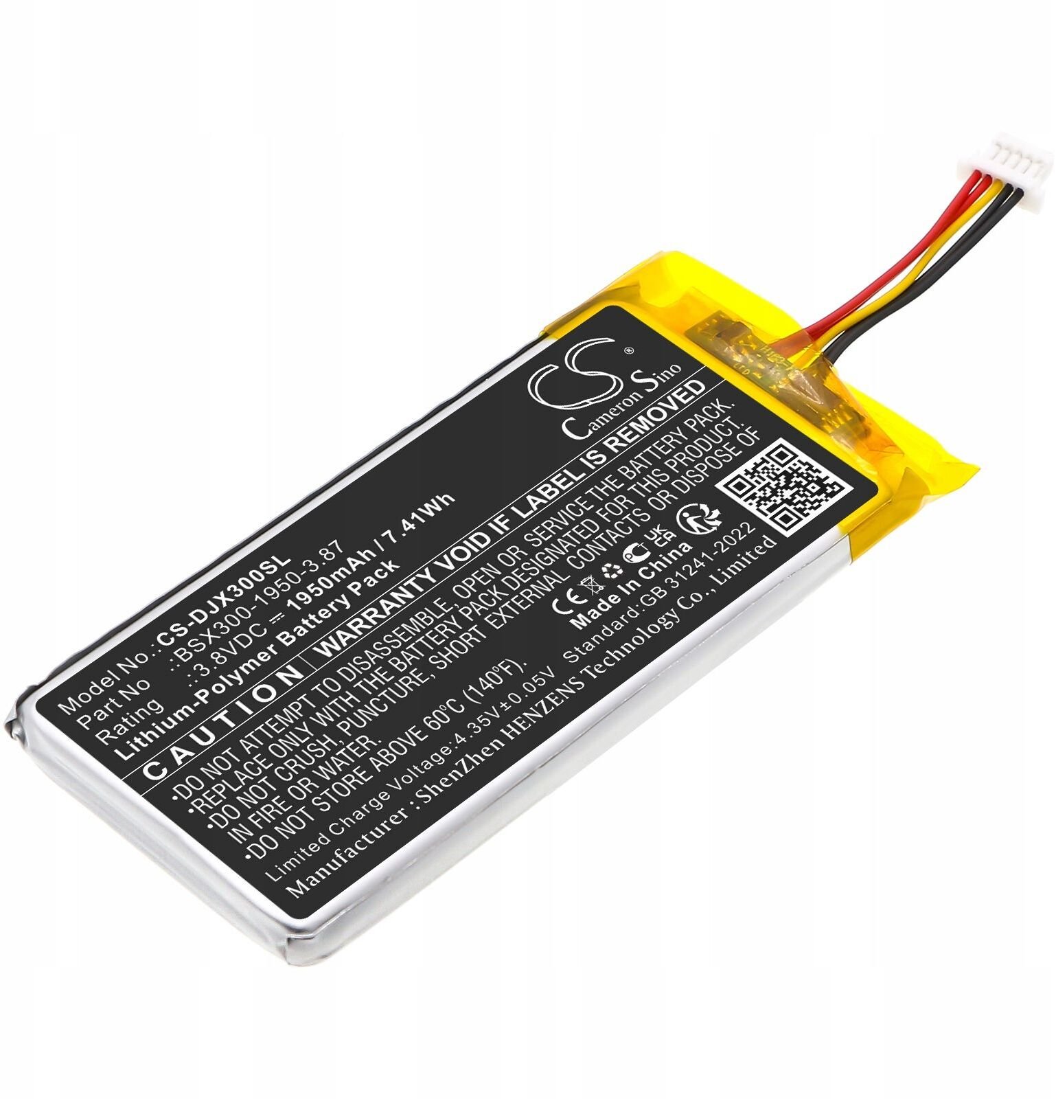 Akumulator Bateria Typu Dji Bsx300-1950-3.87 Do Mikrofonu Dji Mic Mini / Cs-djx300sl