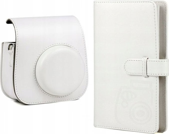 Pokrowiec LoveInstant Zestaw 2w1 Futerał Etui Do Fuji Instax Mini 11 + Album Biały