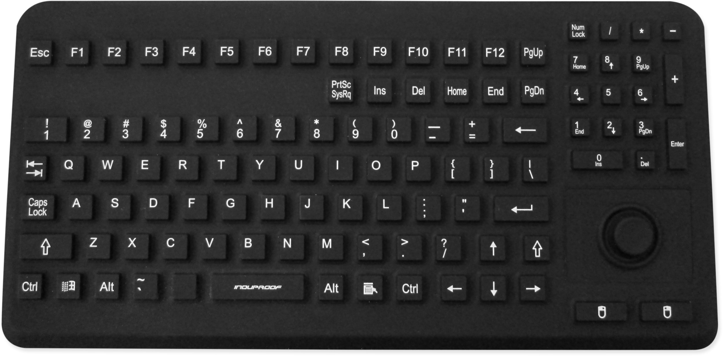 Klawiatura Gett GETT InduProof Advanced Silikonowa klawiatura IP68 wodoodporny można dezynfekować 104 Tasten VESA USB colour: black Layout: DE