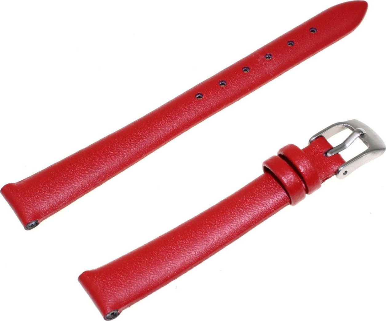 Diloy Skórzany pasek do zegarka 12 mm Diloy 301.12.6 czerwony