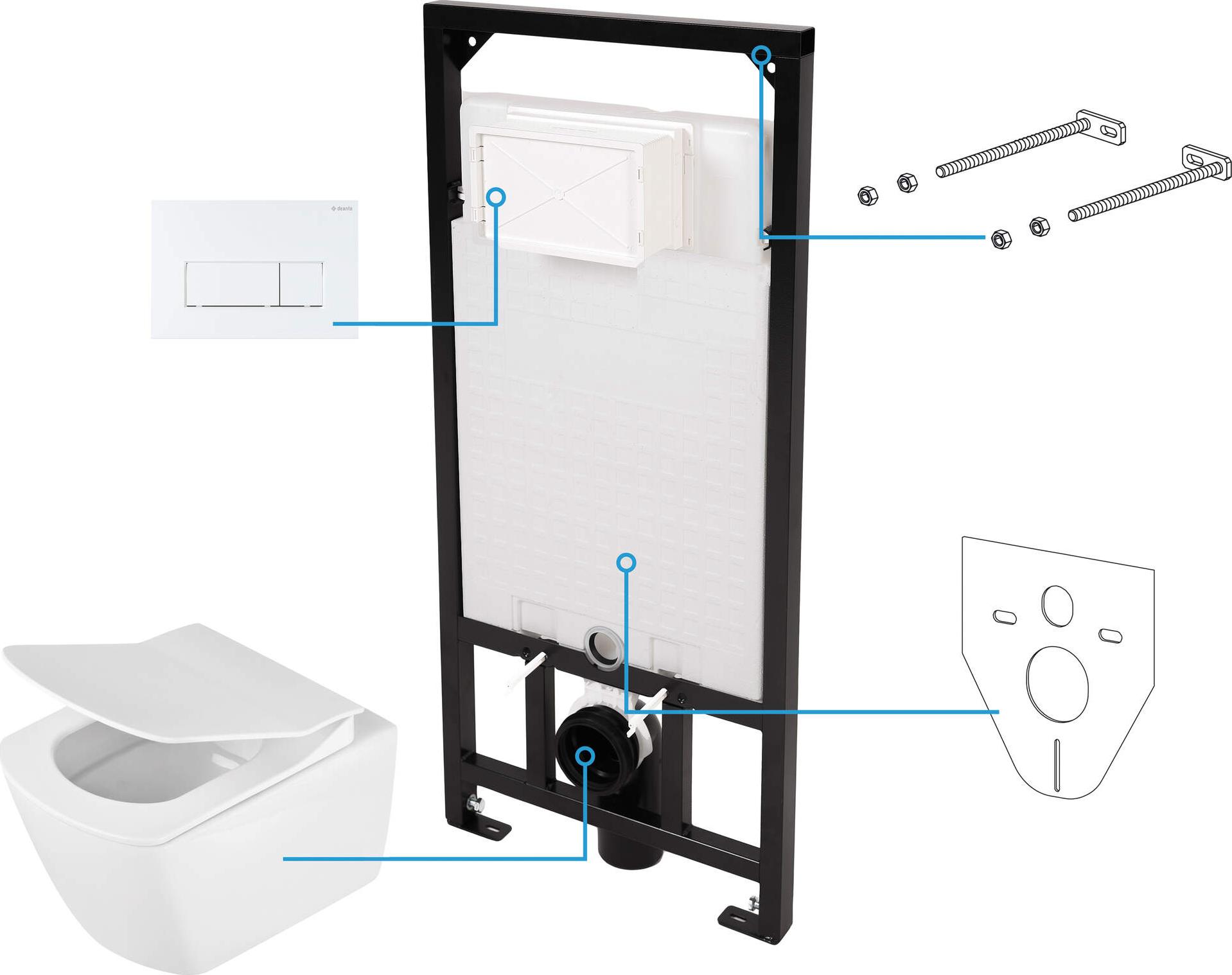 Zestaw podtynkowy Deante Anemon Zero Zestaw WC podtynkowy 6 w 1