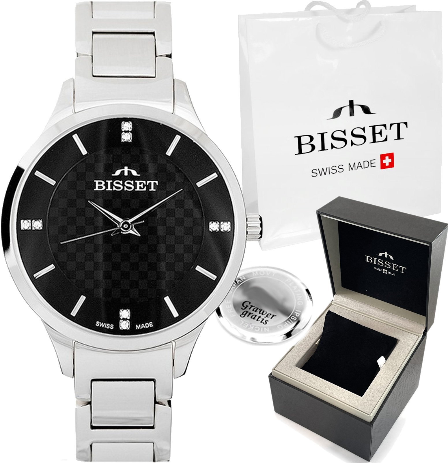 Zegarek Bisset Zegarek damski BIANCA-B z GRAWEREM