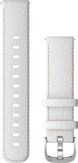 Garmin Pasek skórzany na nadgarstek Quick Release 18 (biały / srebrna sprzączka) (010-12932-09)