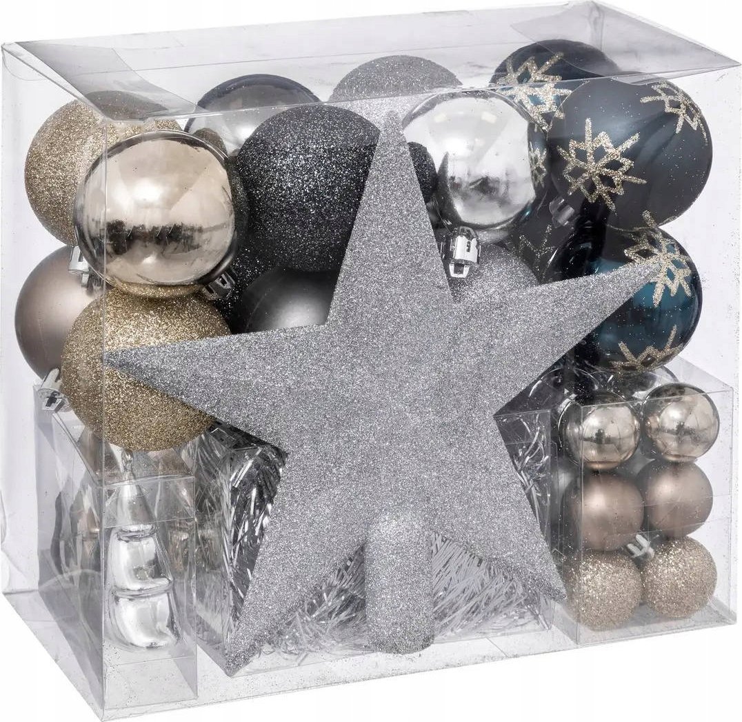 Atmosphera Zestaw ozdób świątecznych w różnych kolorach 44 elementy