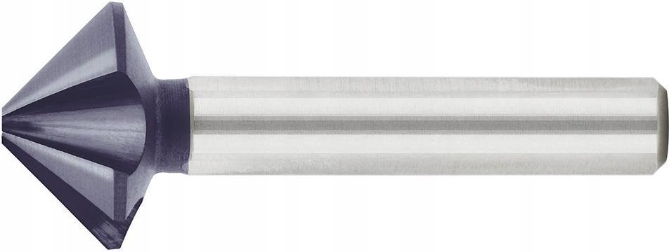 Pogłębiacz stożk.DIN335C HSS, 90st.,3-pow.chwyt 12,4mm TiAlN z 4 z nierów.podz.
