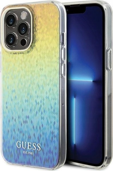 Guess GUHCP15XHDECMI iPhone 15 Pro Max 6.7" wielokolorowy hardcase IML Faceted Mirror Disco Iridescent